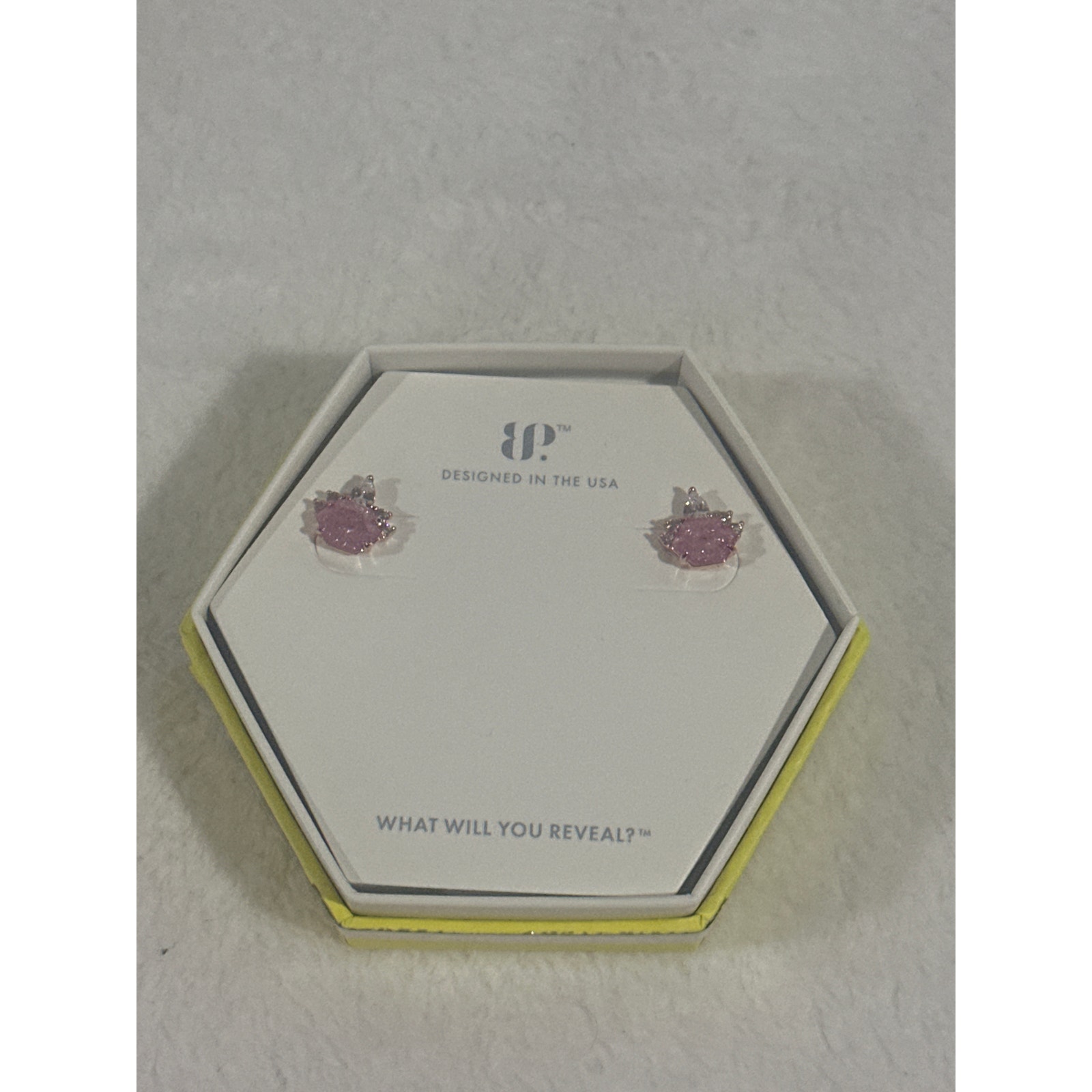Bomb Party Earrings Rbp8577 Nib Lab Created Rose Ice Crystal 12$